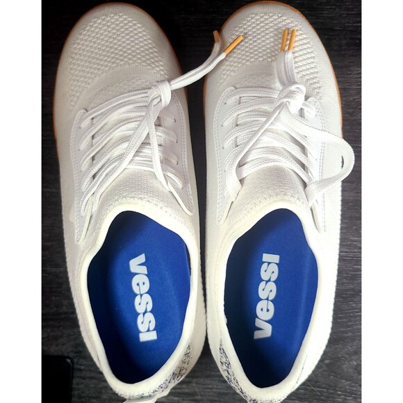 Vessi Weekend Waterproof Shoes Sneakers White/Teak Sole Brown Mens 9 - RARE  NEW main image 7